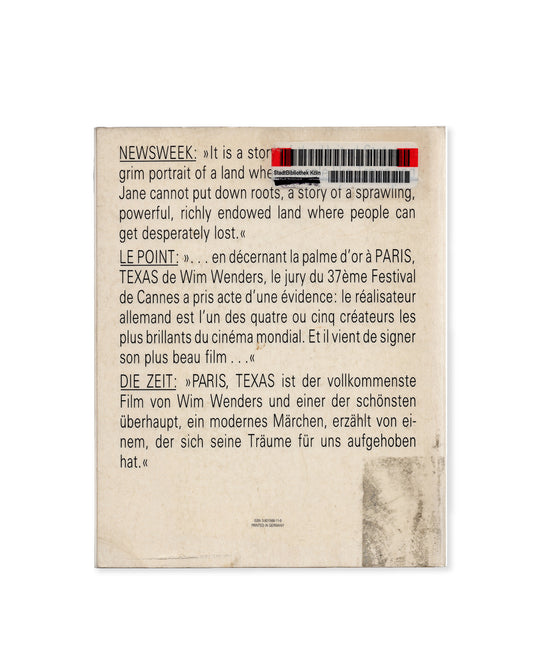 Paris, Texas: Photobook by Wim Wenders and Sam Shepard