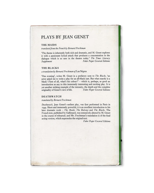 Reflections on the Theatre and other writings by Jean Genet