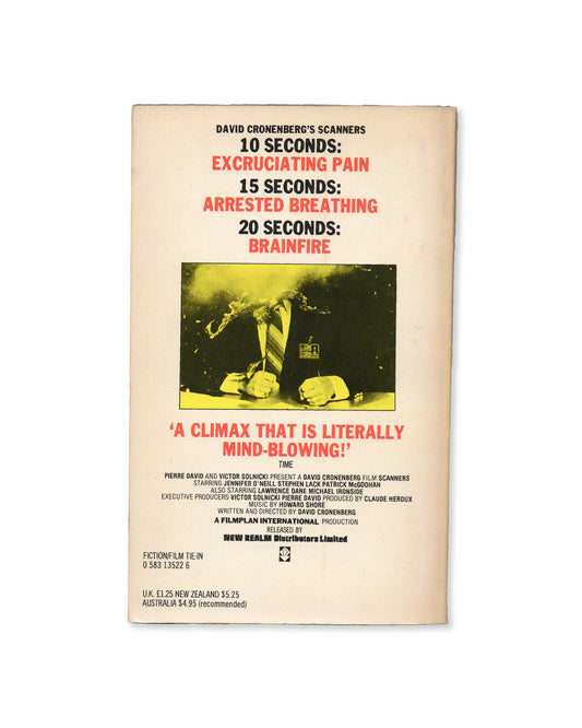 Scanners by David Cronenberg (Novelisation by Leon Whiteson)