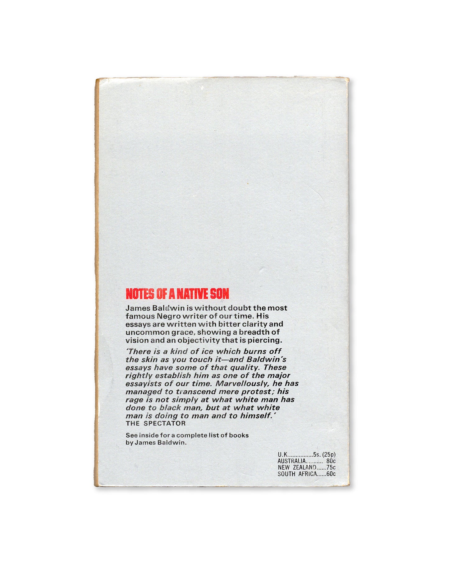 Notes of Native Son by James Baldwin