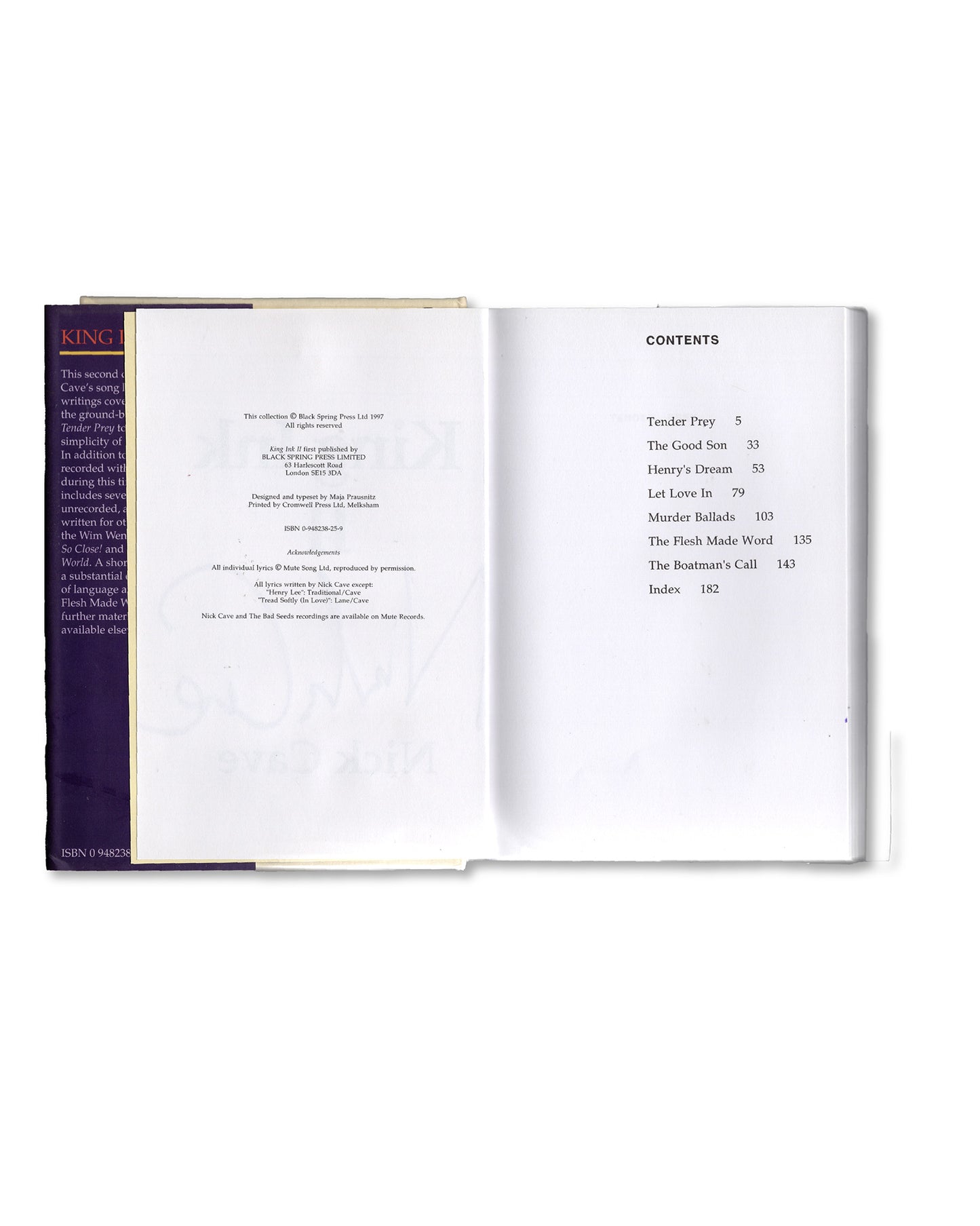 King Ink II by Nick Cave (First Edition)