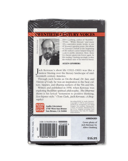 The Dharma Bums by Jack Kerouac - Read by Allen Ginsberg (Cassette)