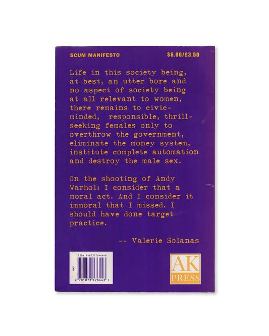 SCUM Manifesto by Valerie Solanas