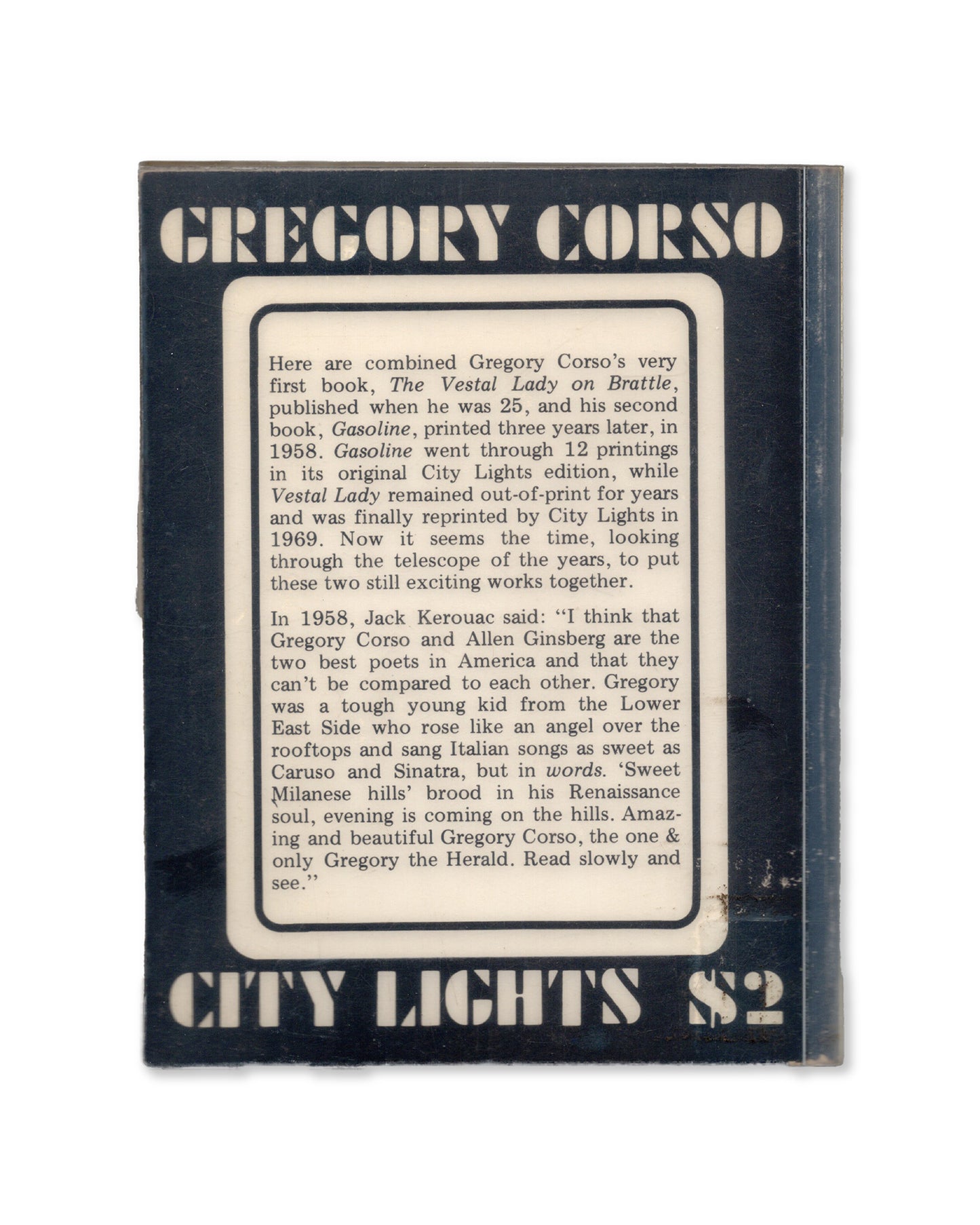 Gasoline and Vestal Lady by Gregory Corso