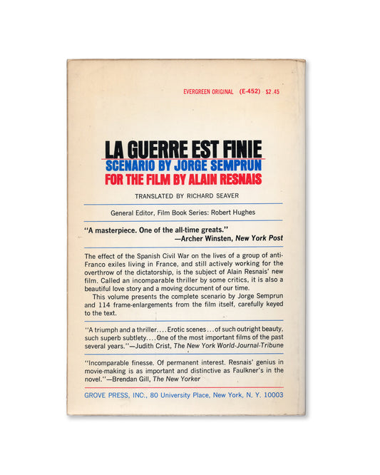 La Guerre Est Finie by Alain Resnais