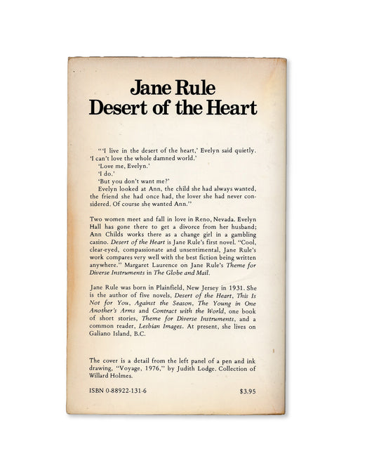 Desert of the Heart by Jane Rule