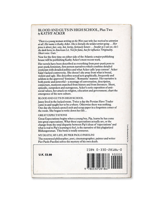 Blood and Guts in High School (Plus Two) by Kathy Acker