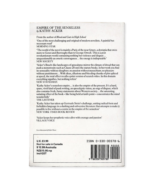Empire of the Senseless by Kathy Acker