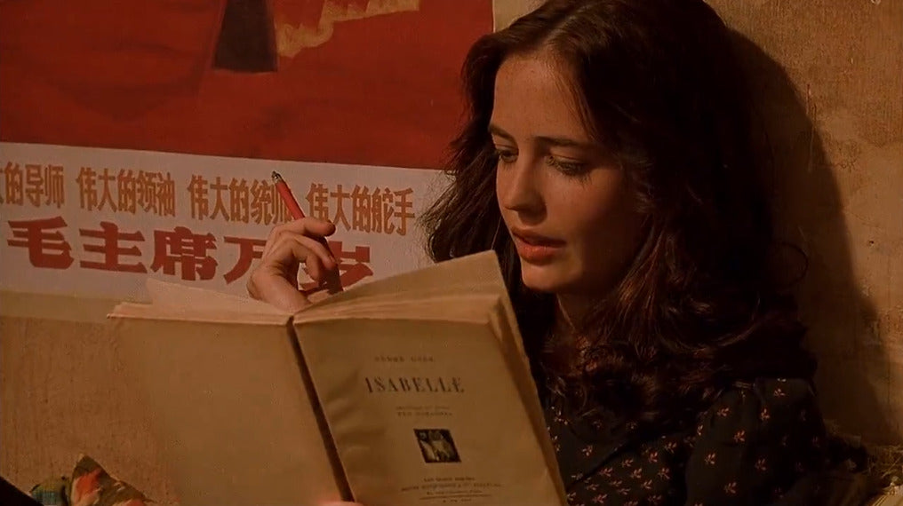 Eva Green Reading a Book in The Dreamers