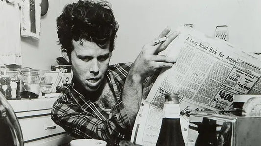 Tom Waits reading the newspaper