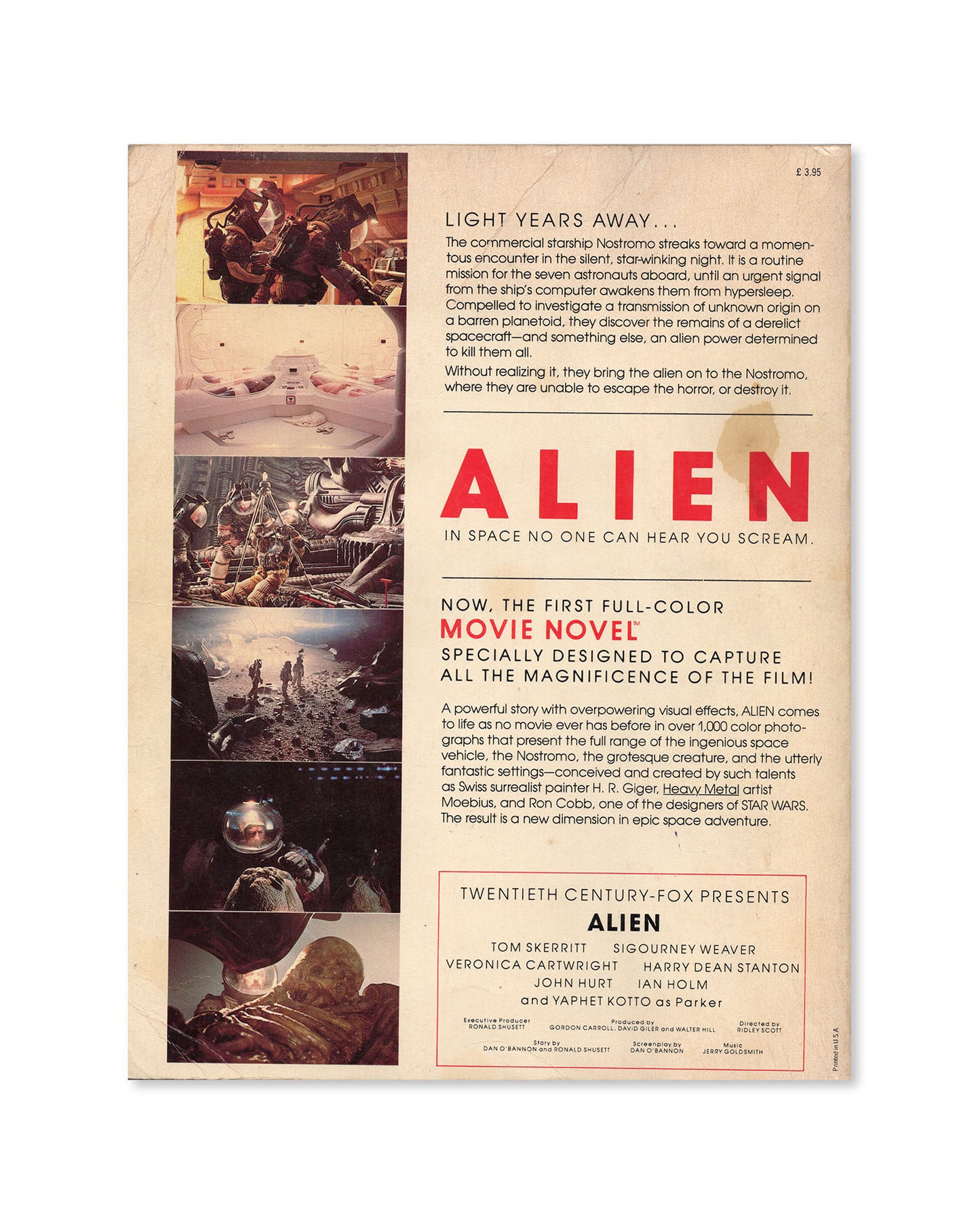 ALIEN (1979) Movie Novel