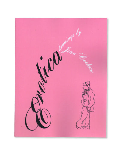 Pink book cover for Erotica Drawings by Jean Cocteau