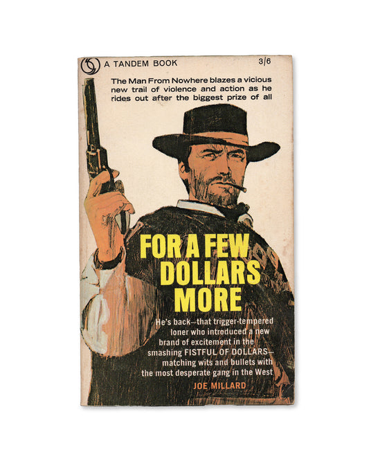 Book cover of 'For a Few Dollars More' featuring Clint Eastwood.