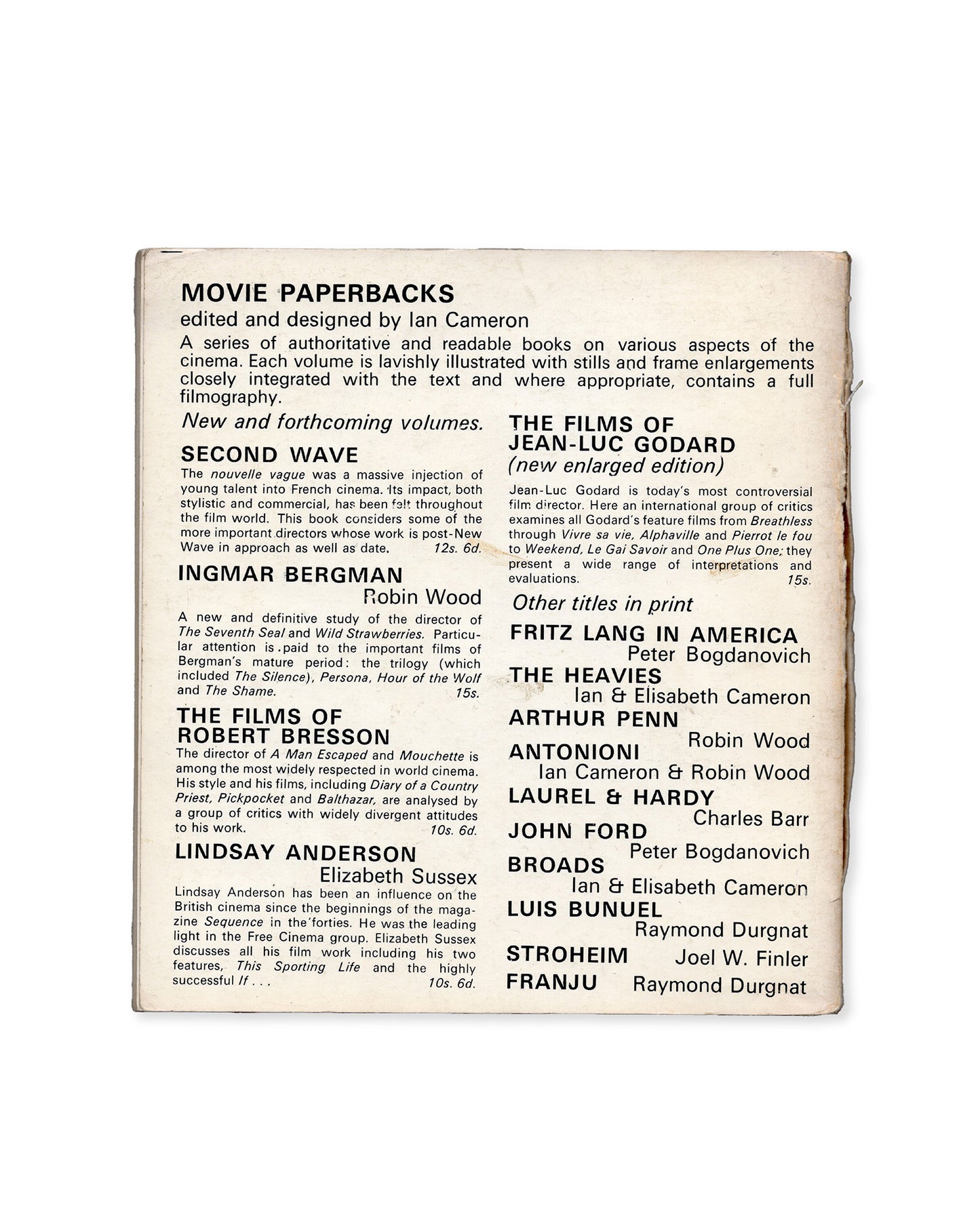 The Films of Jean-Luc Godard by Various