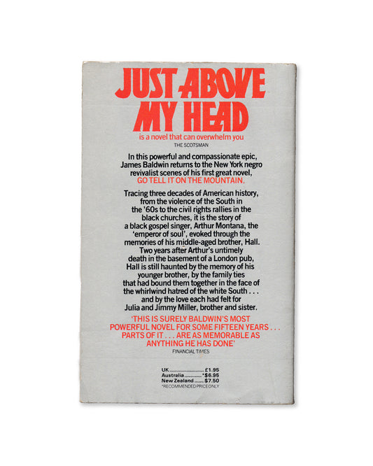 Just Above My Head by James Baldwin