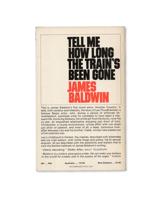 Tell Me How Long The Train’s Been Gone by James Baldwin