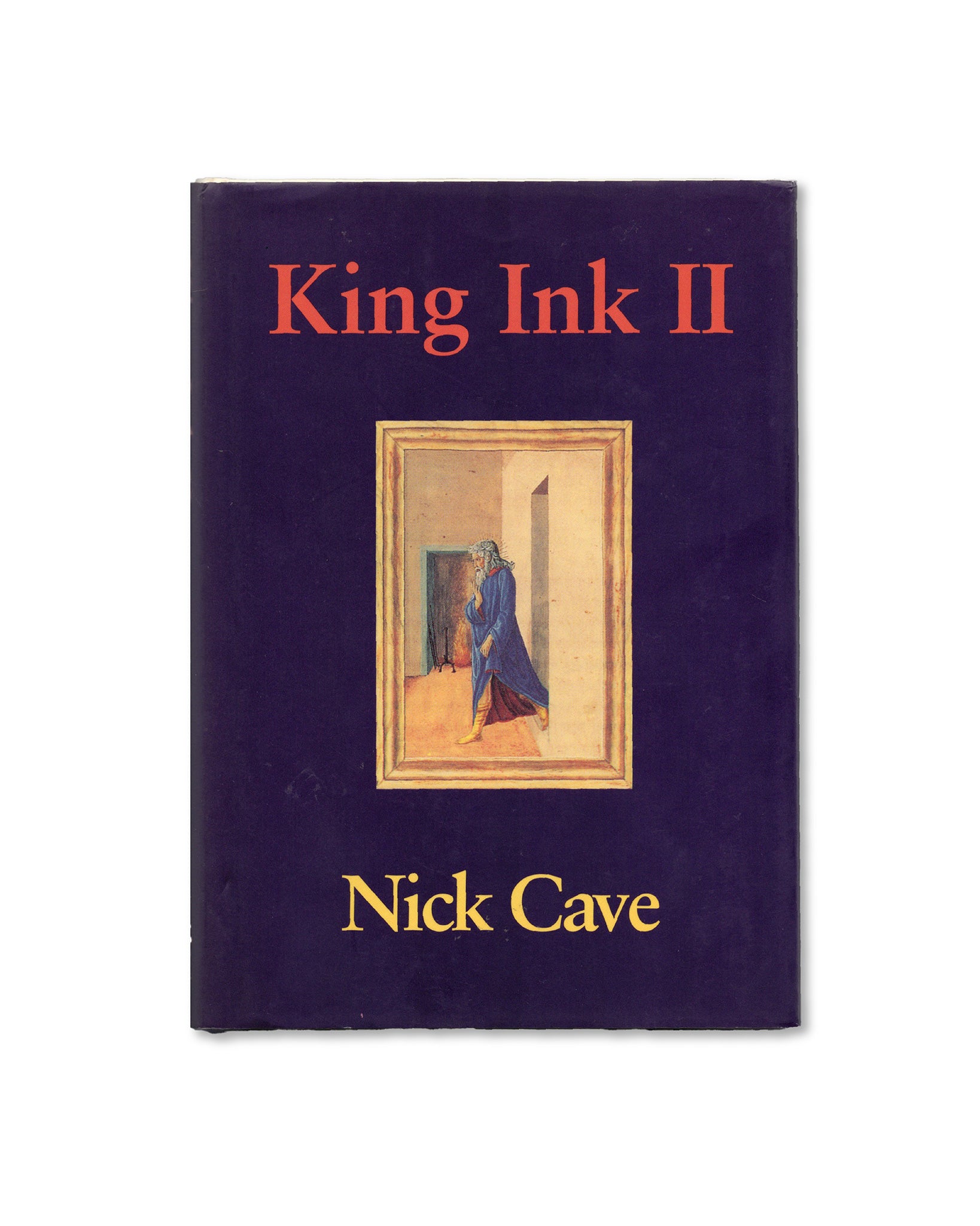 Book cover of 'King Ink II' by Nick Cave with a purple background and illustration of a figure.