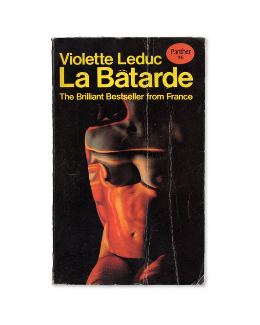 Cover of the book 'La Batarde' by Violette Leduc featuring a stylized, abstract illustration of a female figure.