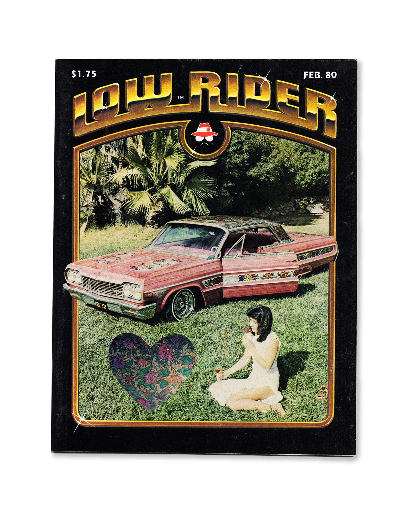 Low Rider Magazine Feb 1980 front cover featuring an image of the Gypsy Rose