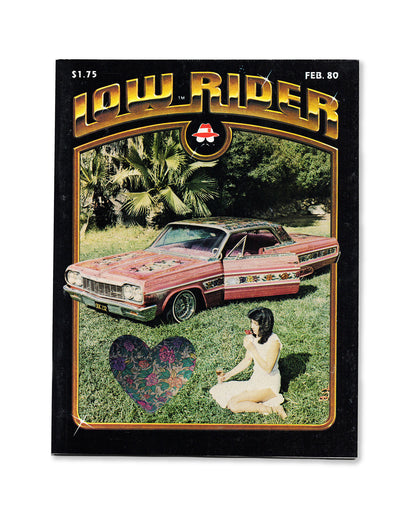 Low Rider Magazine Feb 1980 front cover featuring an image of the Gypsy Rose