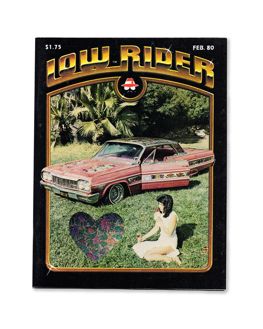 Low Rider Magazine Feb 1980 front cover featuring an image of the Gypsy Rose