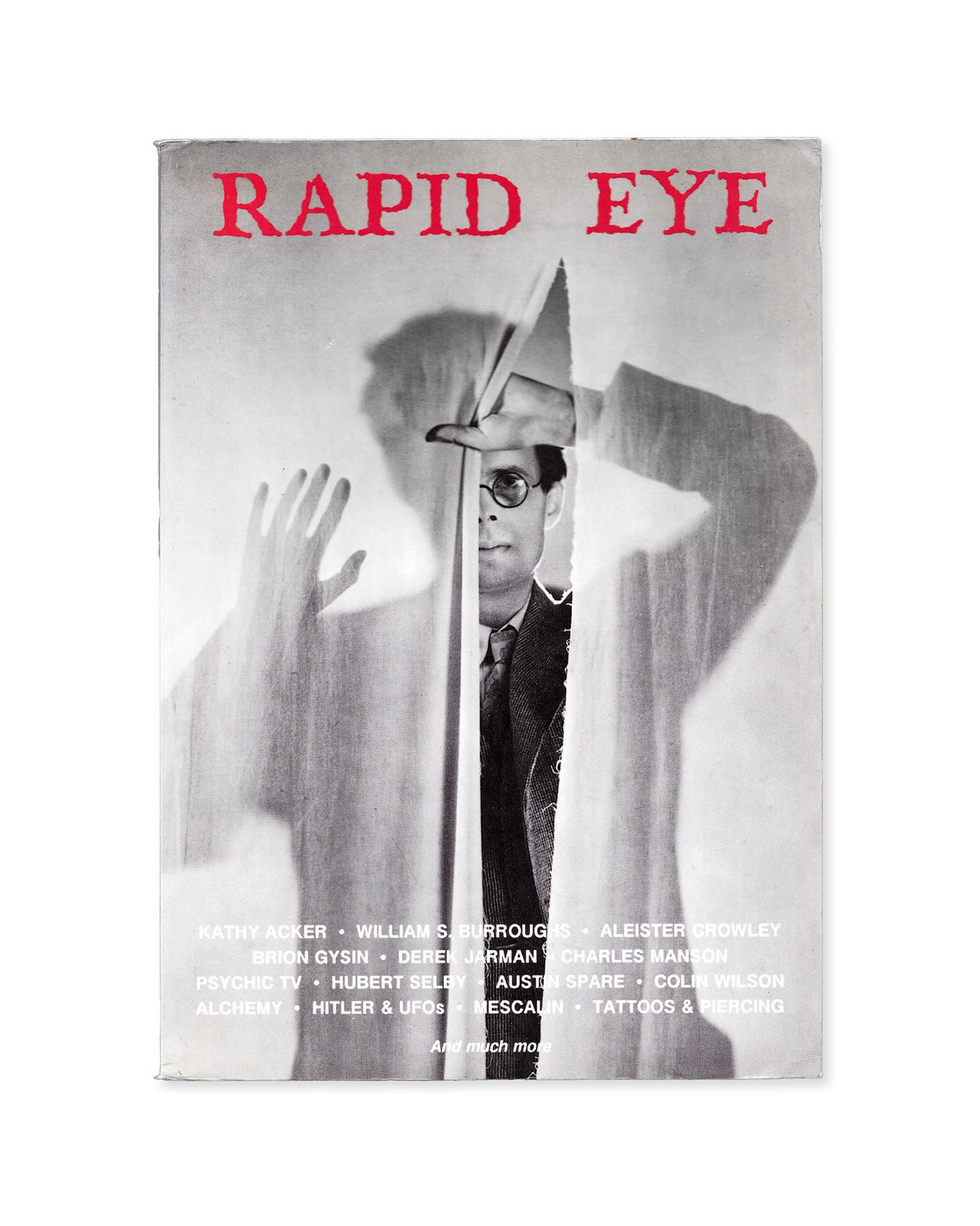 Book cover titled 'Rapid Eye' with a black and white photo of Aldous Huxley
