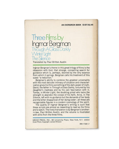 Three Films by Ingmar Bergman
