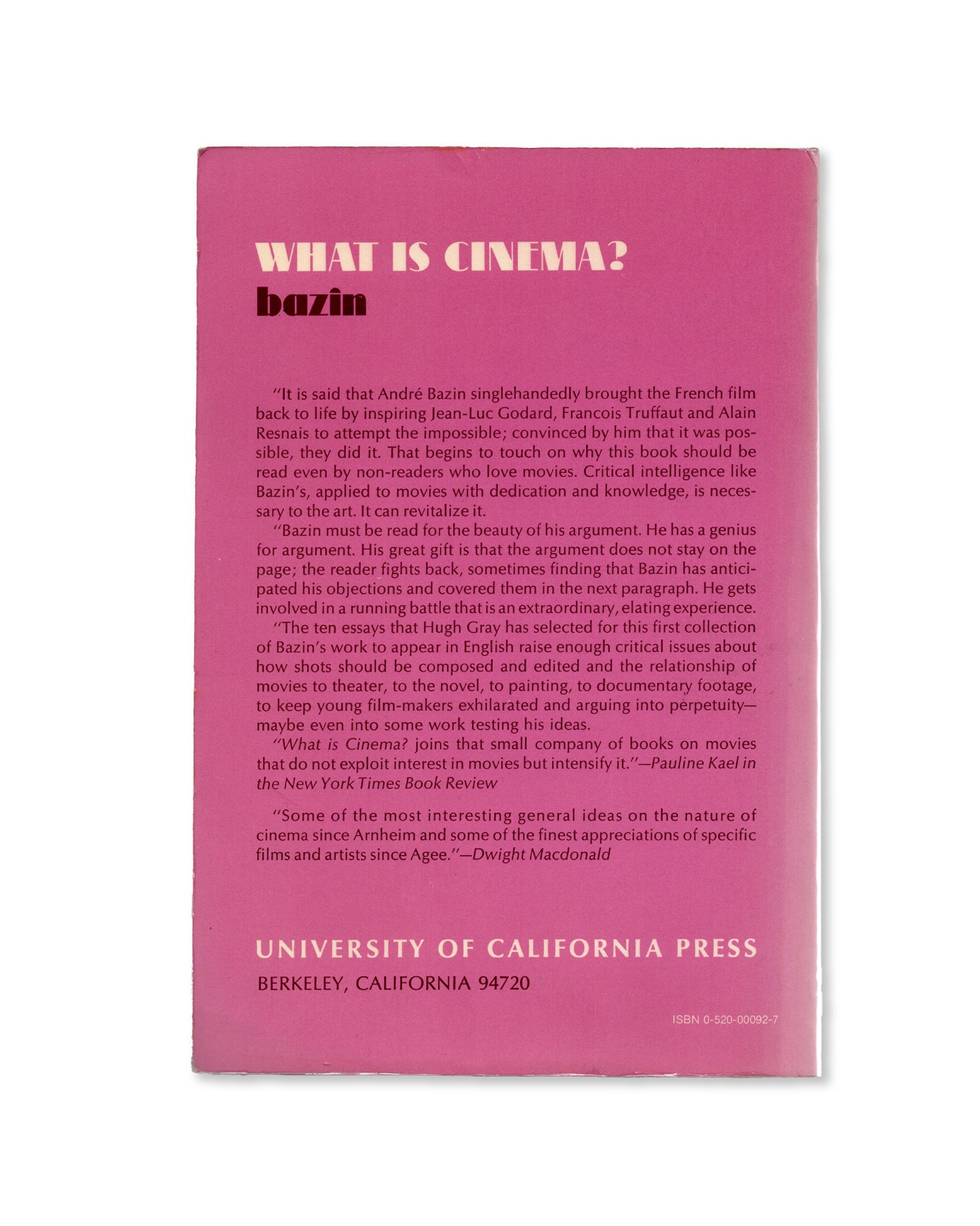 What is Cinema? by André Bazin