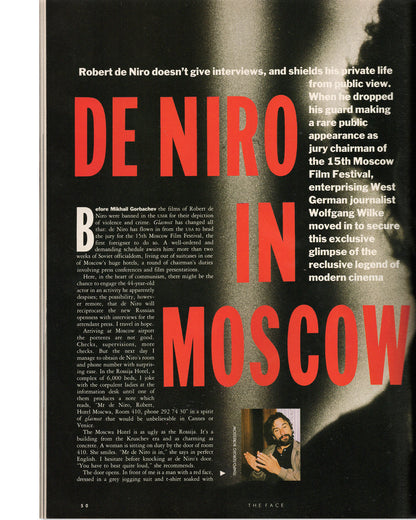 Robert De Niro - The Face Magazine