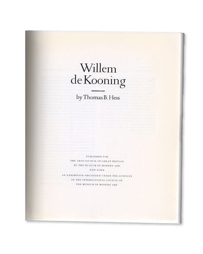 Willem de Kooning by Thomas B. Hess