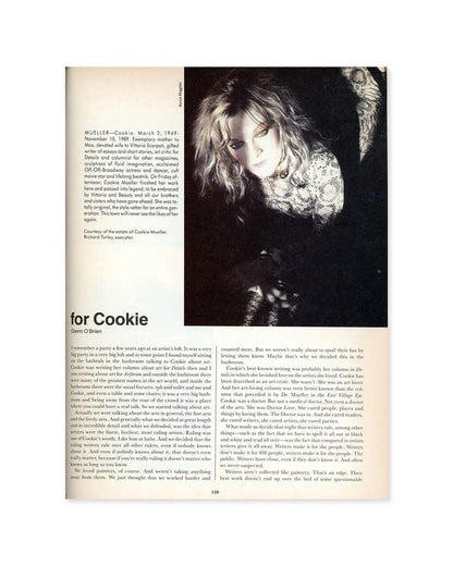 DETAILS Magazine Vol. 8 No. 7 - John Lurie, Cookie Mueller, Paul Mazursky (February 1990)