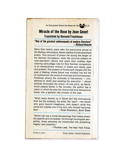Miracle of the Rose by Jean Genet