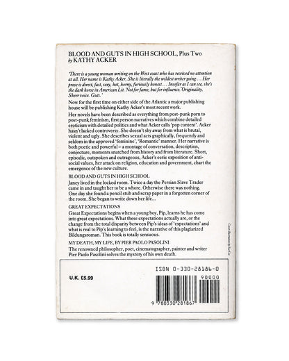 Blood and Guts in High School (Plus Two) by Kathy Acker