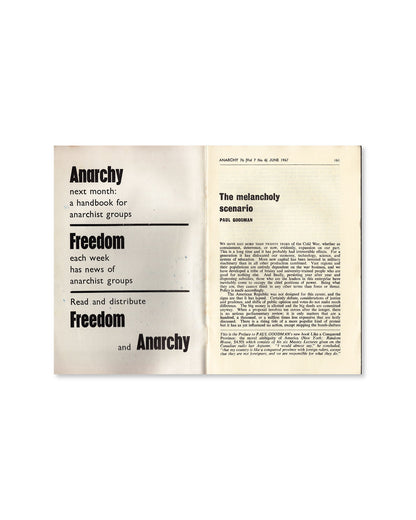 Anarchy Magazine 76: How Many Years To 1984 (Vol 7 No 6) Edited by Colin Ward