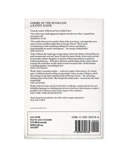 Empire of the Senseless by Kathy Acker