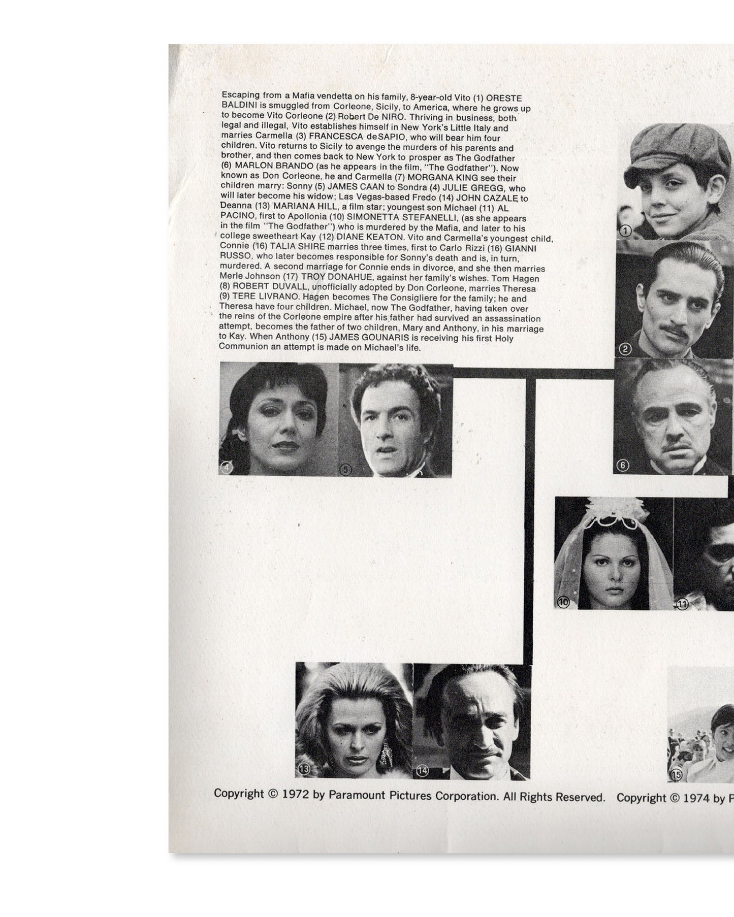 The Godfather Part II (1974) Movie Program