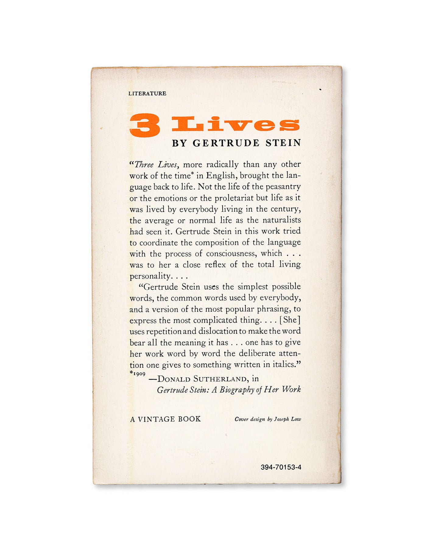 Three Lives by Gertrude Stein
