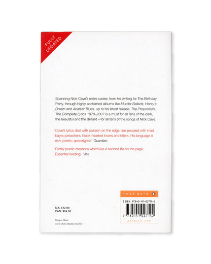Nick Cave: The Complete Lyrics 1978-2007 (Signed)