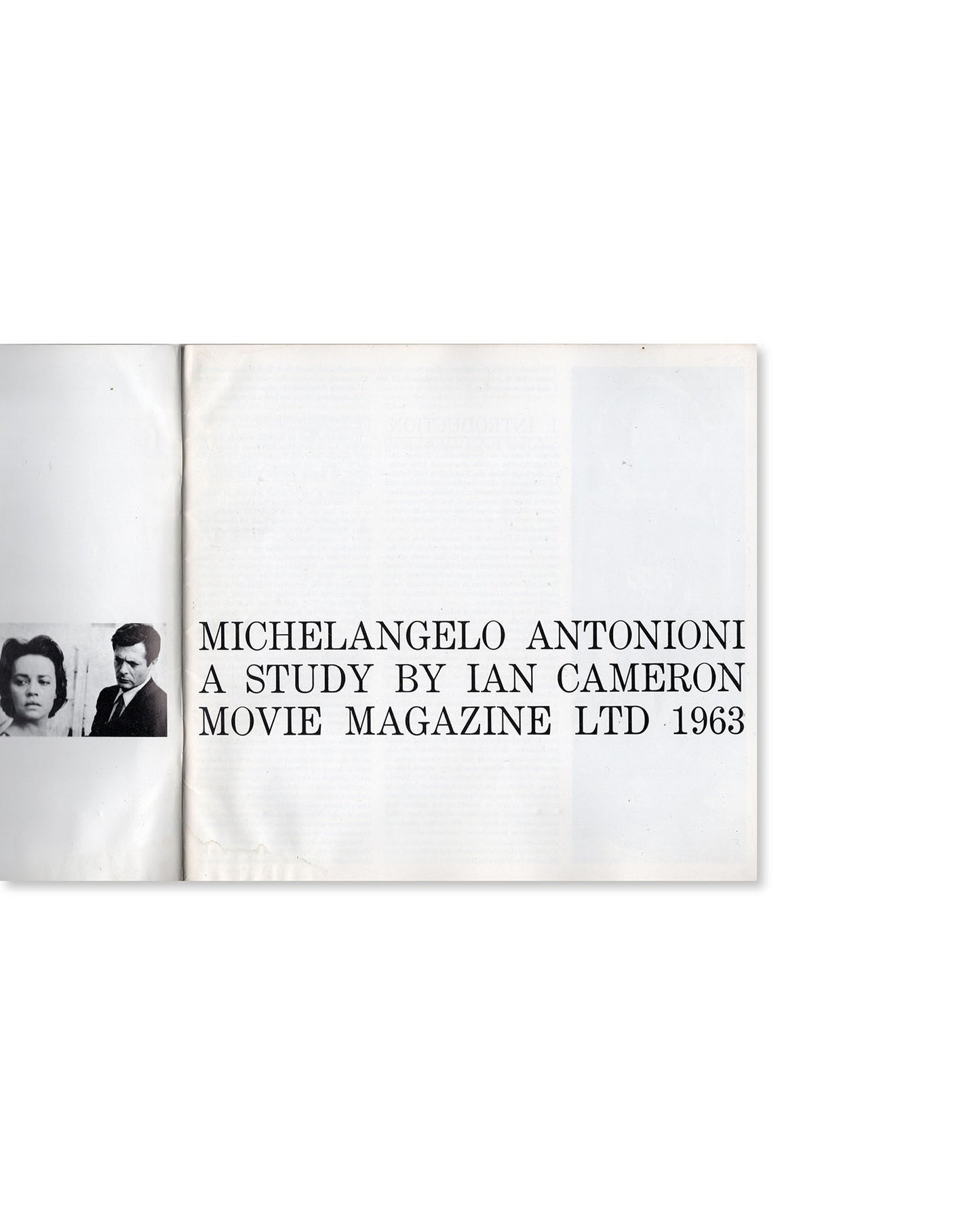 Michelangelo Antonioni - A Study by Ian Cameron
