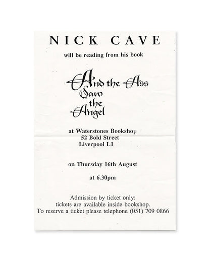 And the Ass Saw the Angel by Nick Cave (Signed First Edition) & Ephemera
