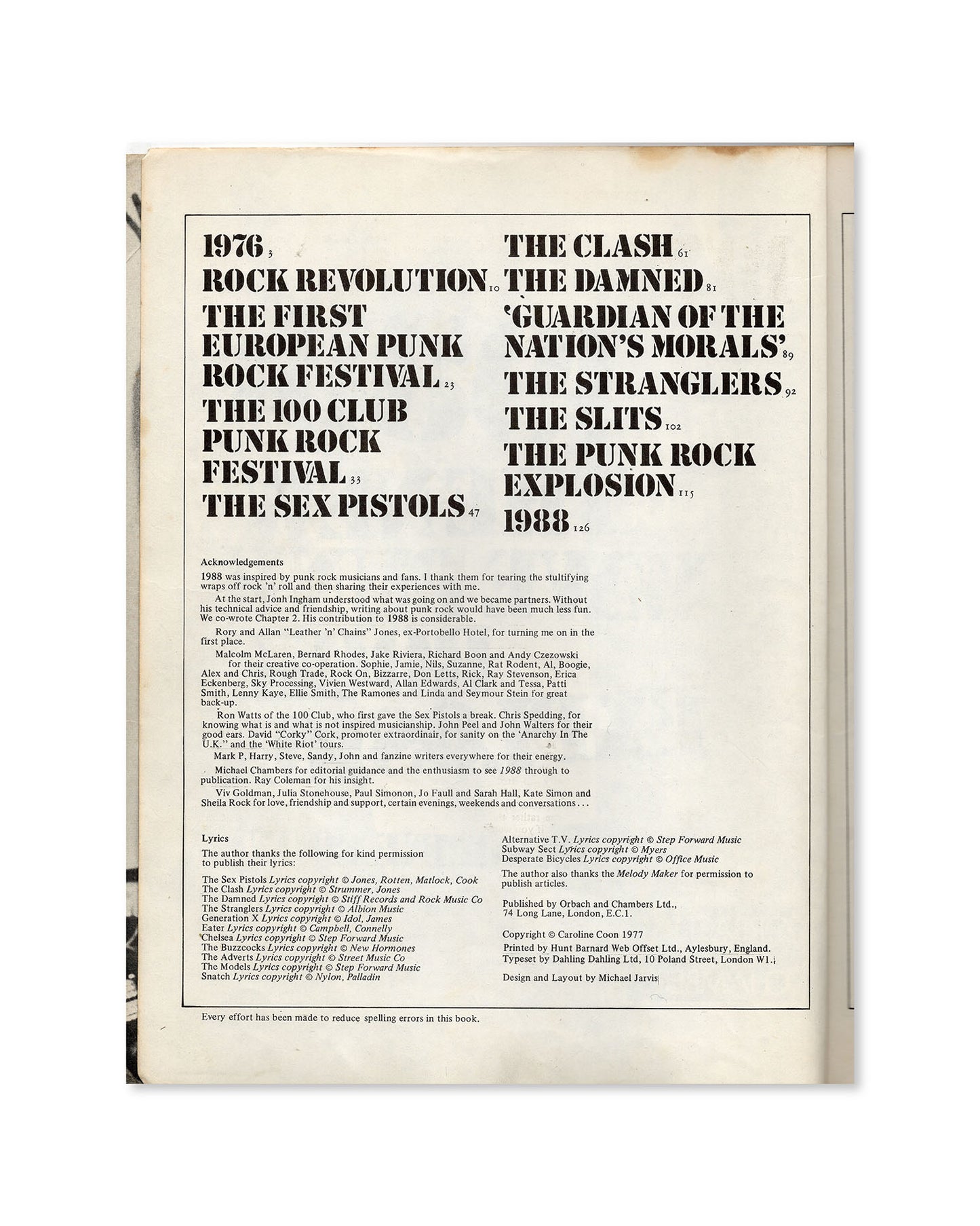 1988 The New Wave Punk Explosion by Caroline Coon