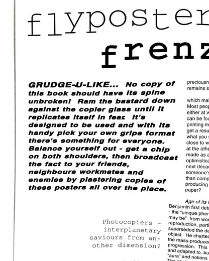 Flyposter Frenzy - Posters from the Anticopyright Network by Matthew Fuller